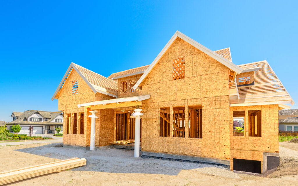 Single-family house under construction